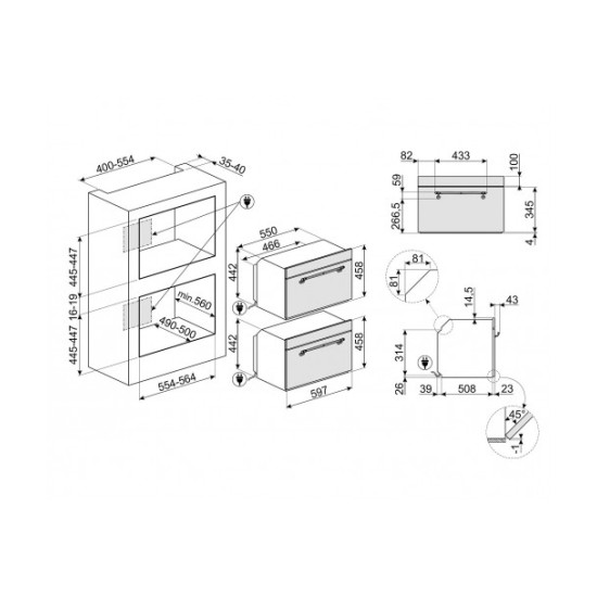 Cuptor cu aburi Smeg - SF4750MAO