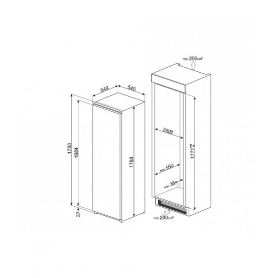 Frigider Smeg - S7323LFEP1