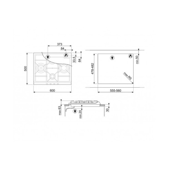 Plita Smeg - SR264AV2