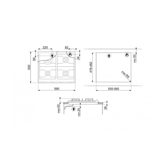 Plita Smeg - SRV564-3